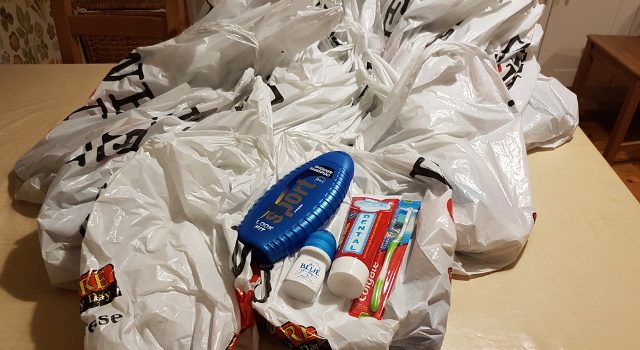 Some supplies for the Nordic Resistance Movement’s Winter Aid campaign in Oslo