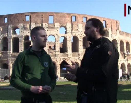 NTV interview with Der Dritte Weg's Julian Bender in Rome