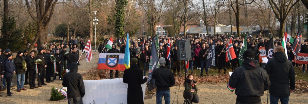 Nationalists in Budapest hold a memorial for Hungarian and German soldiers in World War II