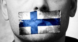 Finnish flag censoring speech