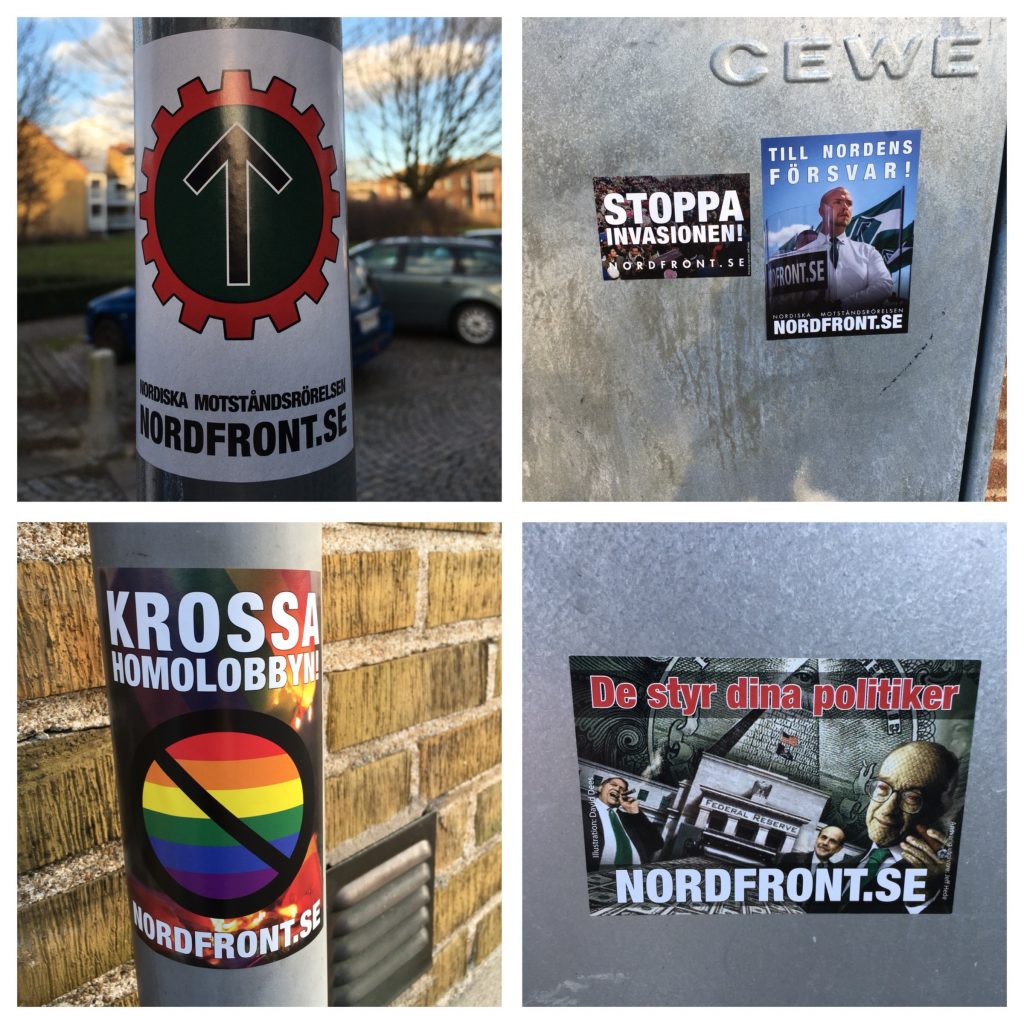Nordic Resistance Movement stickers in Trelleborg