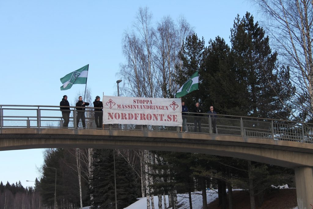 NRM banner activism in Umeå
