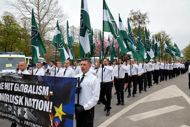 Nordic Resistance Movement march Kungälv, 1 May 2019
