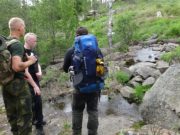 Nordic Resistance Movement Nest 2 activists on a wilderness hike in Bohuslän