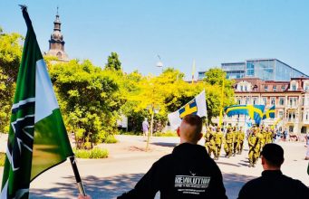 Nordic Resistance Movement activism in Kristianstad on Sweden’s National Day