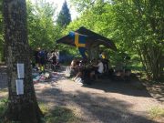 Nest 1 Nordic Resistance Movement members enjoy a family day out on Sweden’s National Day