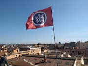 Casa Pound flag in Rome