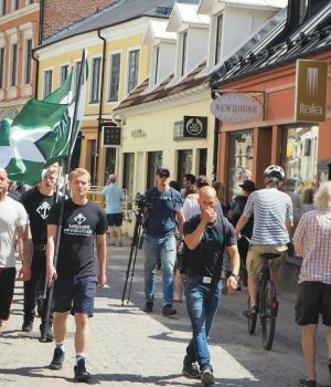 Nordic Resistance Movement activism in Lund, June 2019