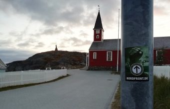 Nordic Resistance Movement stickers in Nuuk, Greenland