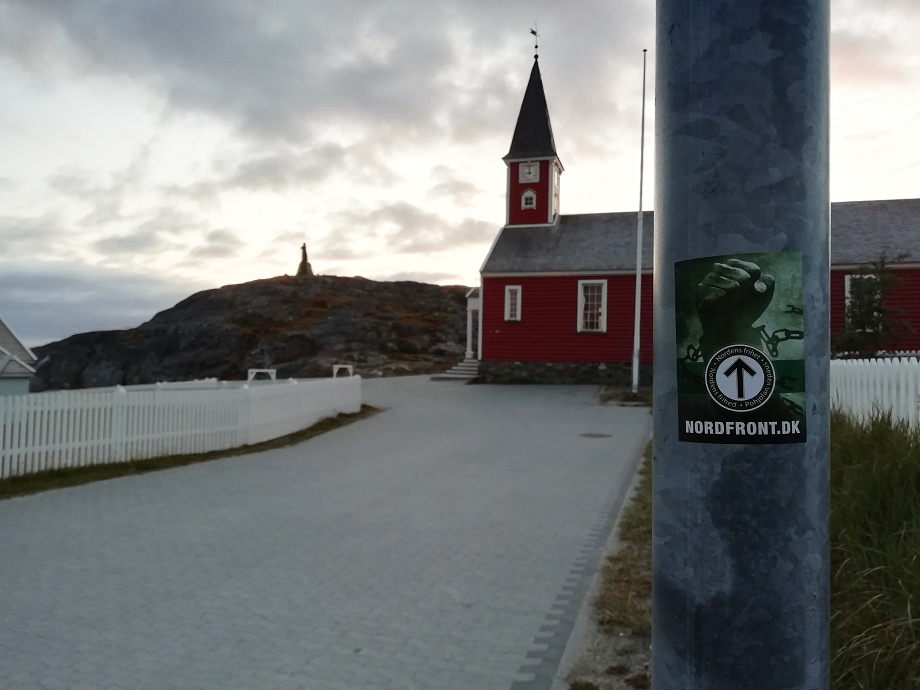 Nordic Resistance Movement stickers in Nuuk, Greenland