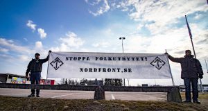 Nordic Resistance Movement banner, Filipstad