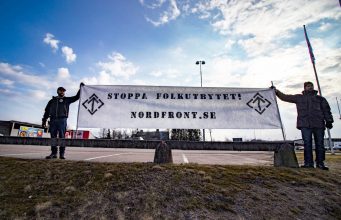 Nordic Resistance Movement banner, Filipstad