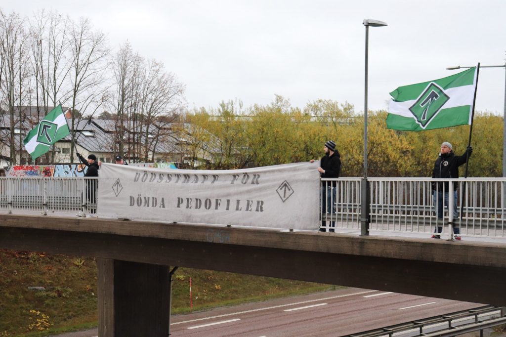 Nordic Resistance Movement banner action, Västerås