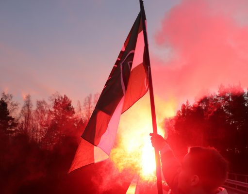 Nordic Resistance Movement banner activity in Västerås