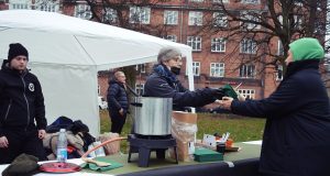 Nordic Resistance Movement soup kitchen in Aarhus, Denmark