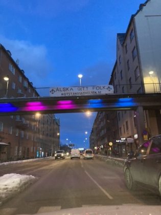 NRM Love Your People banner, Stockholm