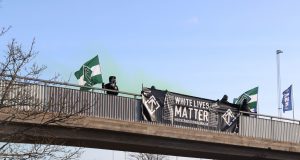 Nordic Resistance Movement banner action in Finspång