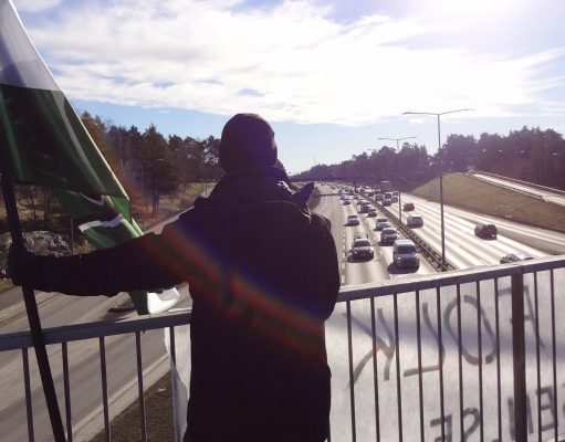 Nordic Resistance Movement banner action in Stockholm