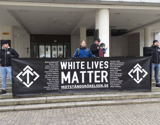 Nyköping Nordic Resistance Movement White Lives Matter Demonstration