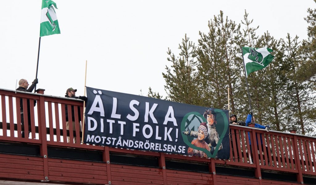 Nordic Resistance Movement banner action in Luleå