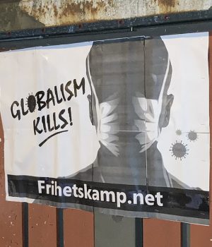 Nordic Resistance Movement "Globalism Kills" poster, Norway
