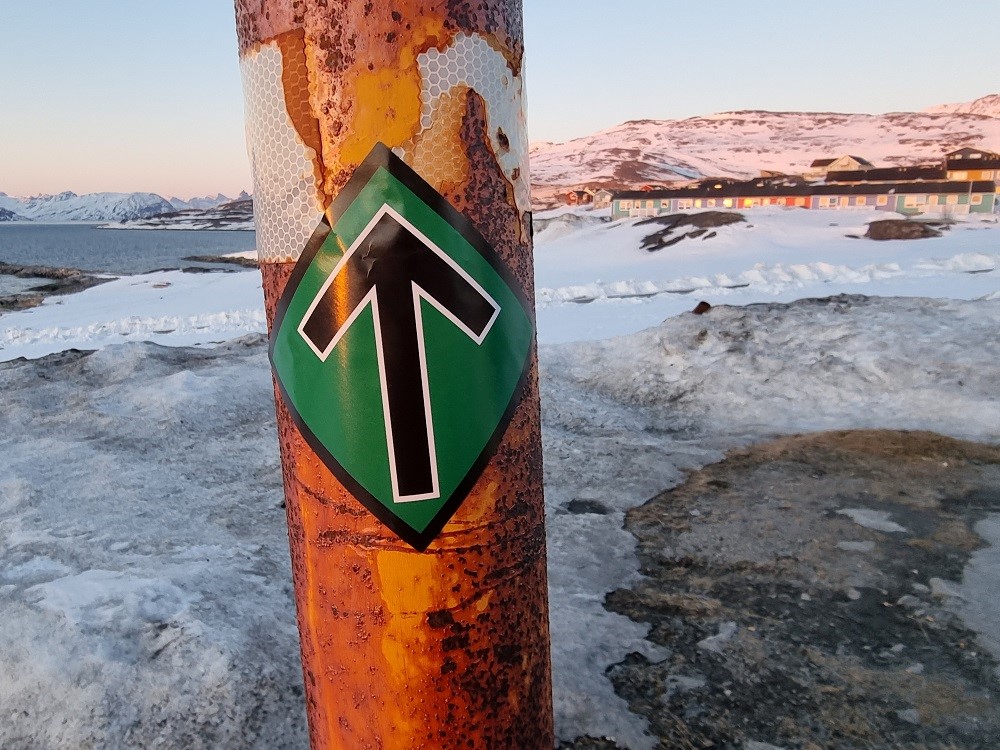 Nordic Resistance Movement sticker in Nuuk, Greenland