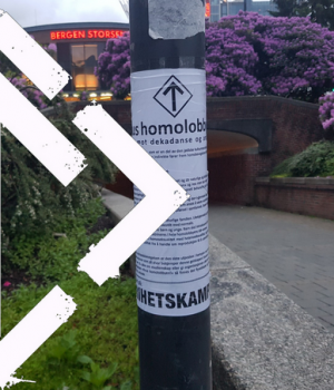 NRM campaign against the homo lobby in Bergen, Norway