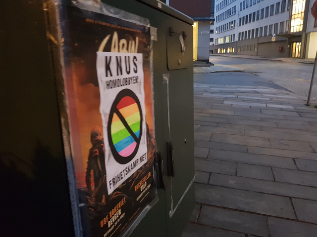 NRM poster against the homo lobby in Bergen, Norway