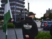 Nordic Resistance Movement banner action in Vetlanda
