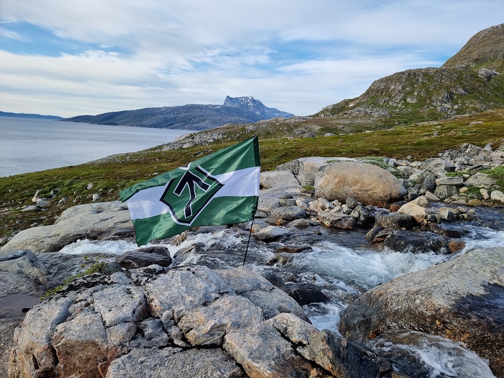 Nordic Resistance Movement flag in Greenland