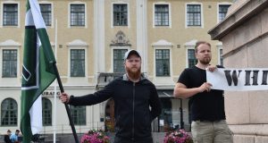 Nordic Resistance Movement White Lives Matter activity in Eksjö, Sweden