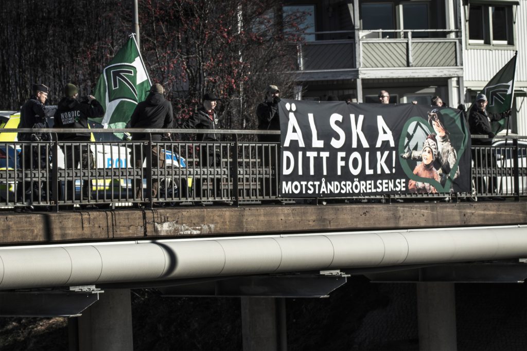 Nordic Resistance Movement Nest 6 "Love Your People" banner action