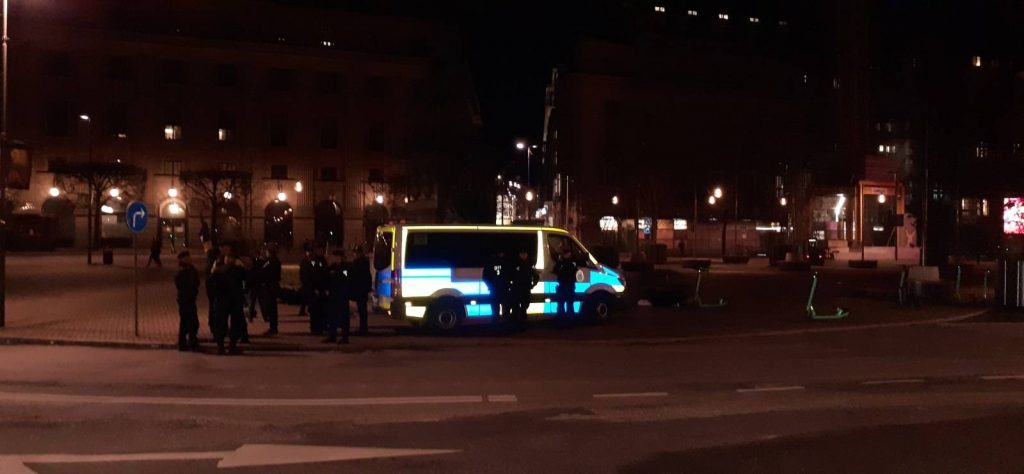 Police harassment of NRM activists at Gustav Adolf Square, Sweden
