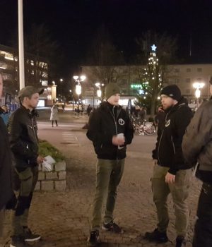 Nordic Resistance Movement Vetlanda activism and street patrol