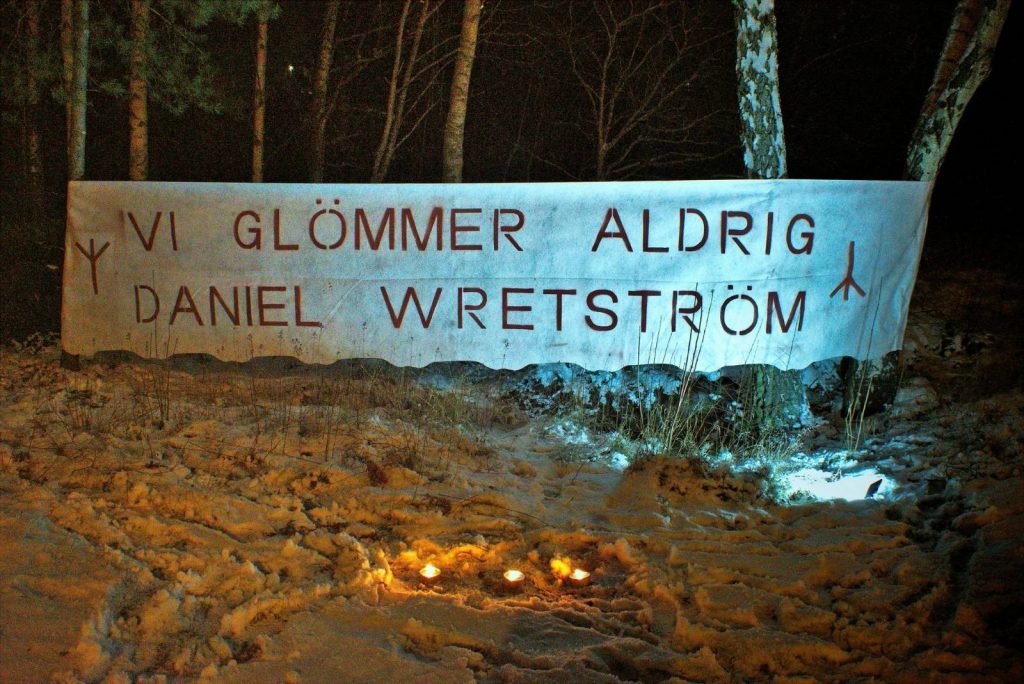 Nordic Resistance Movement Daniel Wretström memorial, Surahammar, Sweden, 2021