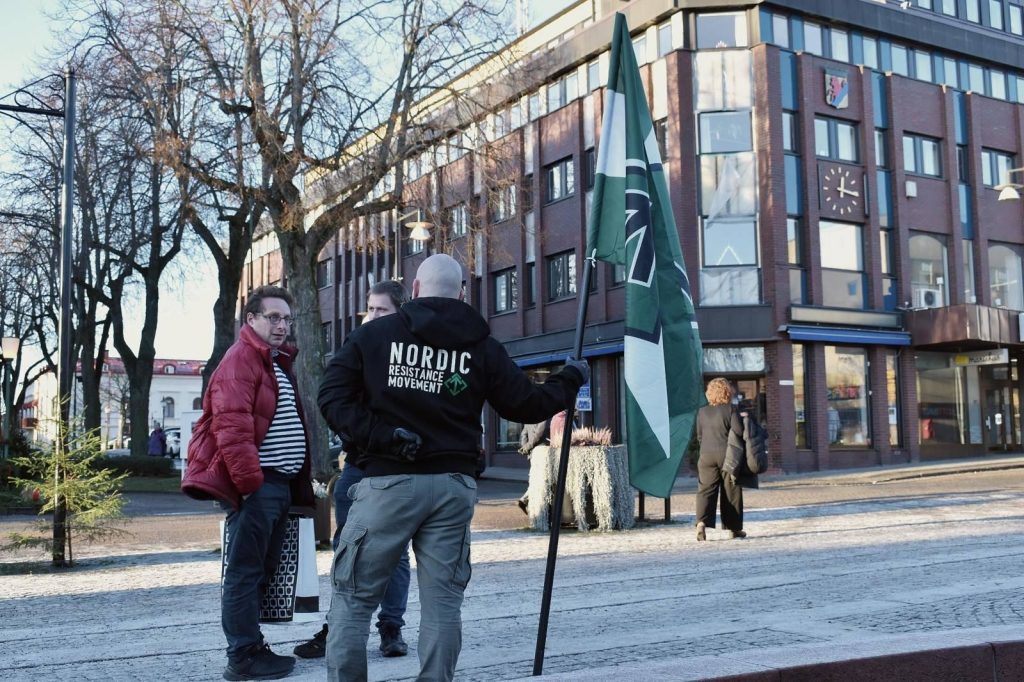 Nordic Resistance Movement public activity, Nest 2, Mariestad, Sweden