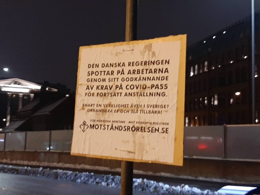 Nordic Resistance Movement activism in support of Danish workers, Gothenburg, Sweden