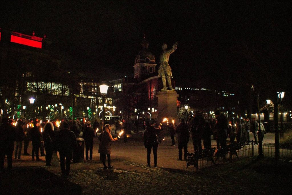 Manifestation honouring Karl XII, Stockholm, Sweden, 2021