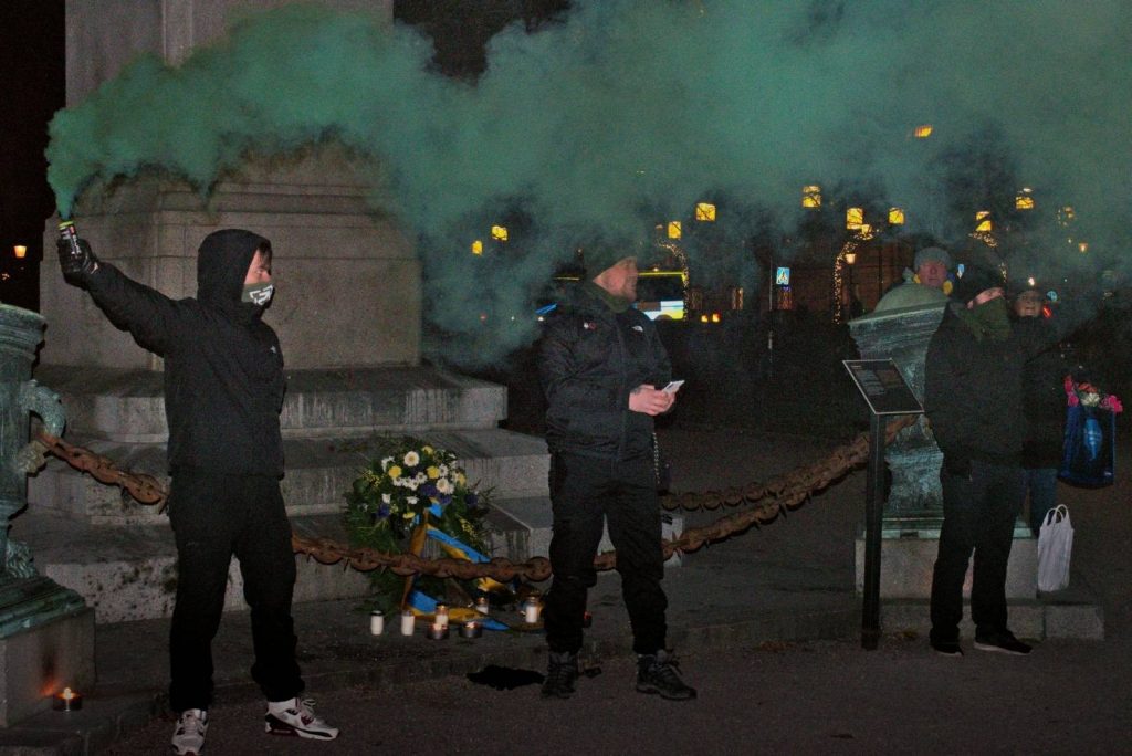 Manifestation honouring Karl XII, Stockholm, Sweden, 2021
