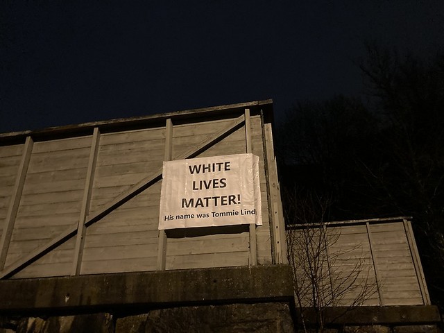 Tommie Lindh White Lives Matter poster