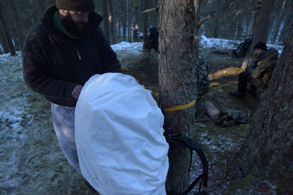 Camping in forest, Dalarna, Sweden