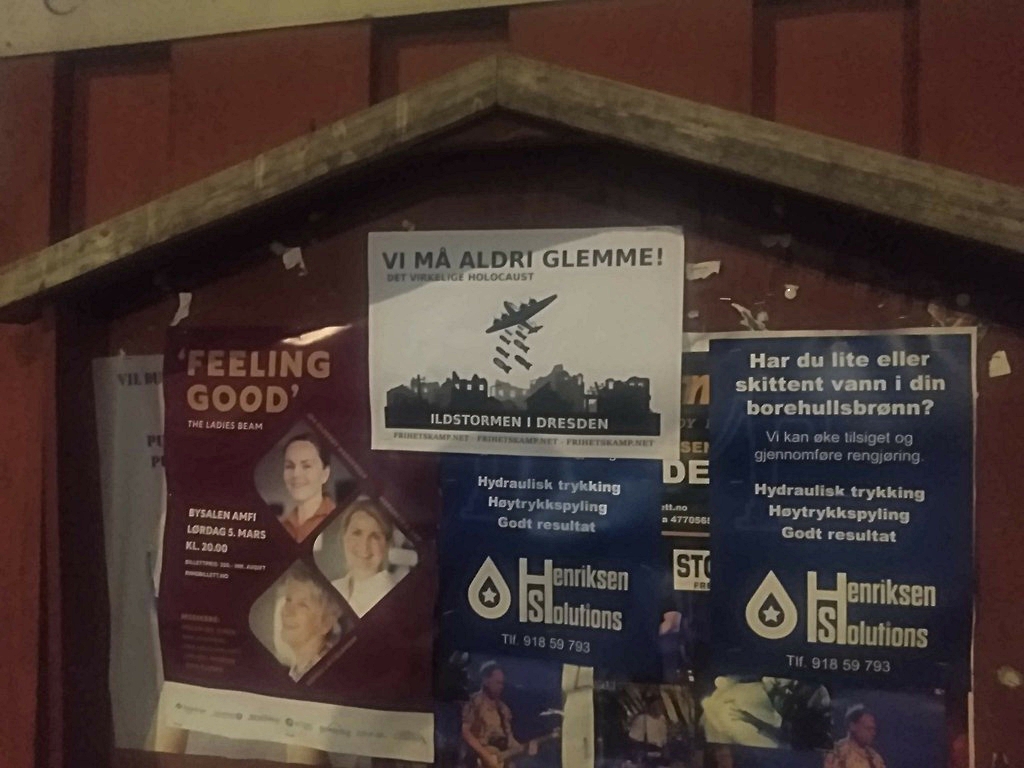 Dresden bombing memorial poster, Norway