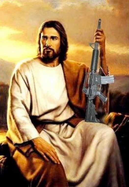 Jesus with gun