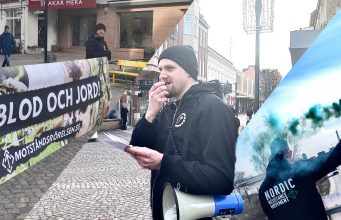Nordic Resistance Movement "For blood and soil" public action, Ängelholm