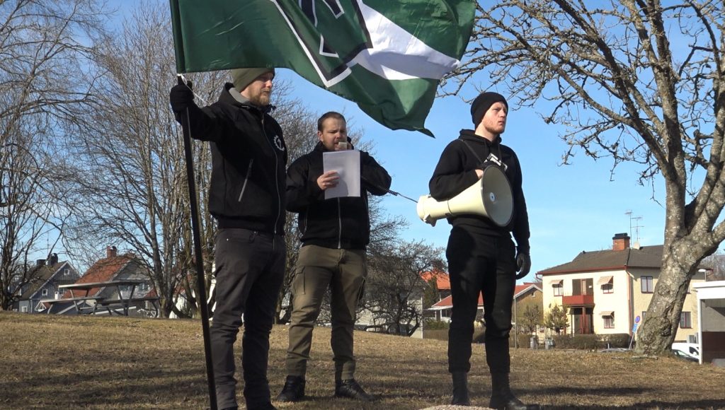 Nordic Resistance Movement speech in Vetlanda, Sweden