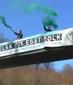 Nordic Resistance Movement banner, Vejle, Denmark
