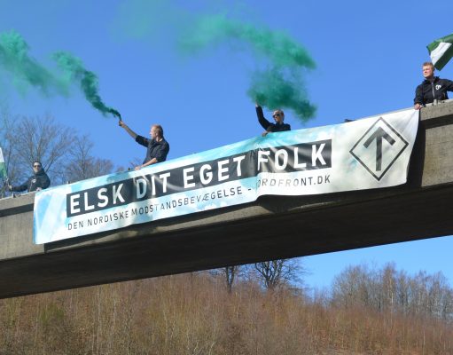 Nordic Resistance Movement banner, Vejle, Denmark