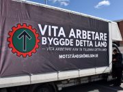 Nordic Resistance Movement "White people built this country" truck
