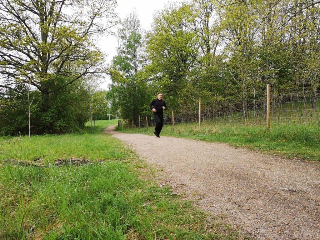 NRM activist test running, Vetlanda, Sweden