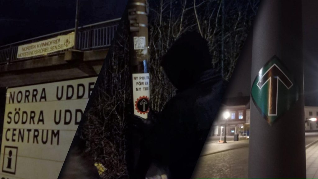 Night time activism in Uddevalla, Sweden